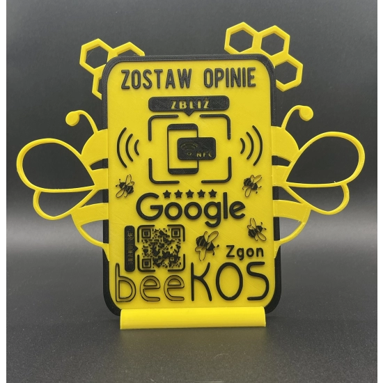 STOJAK OPINII 3D OPINIE GOOGLE Z NFC I QR – SZYBKI I PROSTY SPOSÓB NA ZBIERANIE OPINII! ver. INDYWIDUALNA